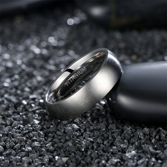 Anel de titânio masculino - 4/6mm